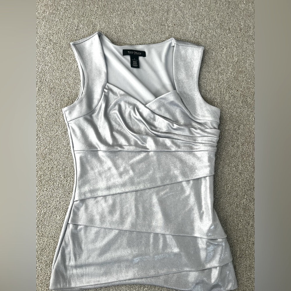 White House black market shiny shirt